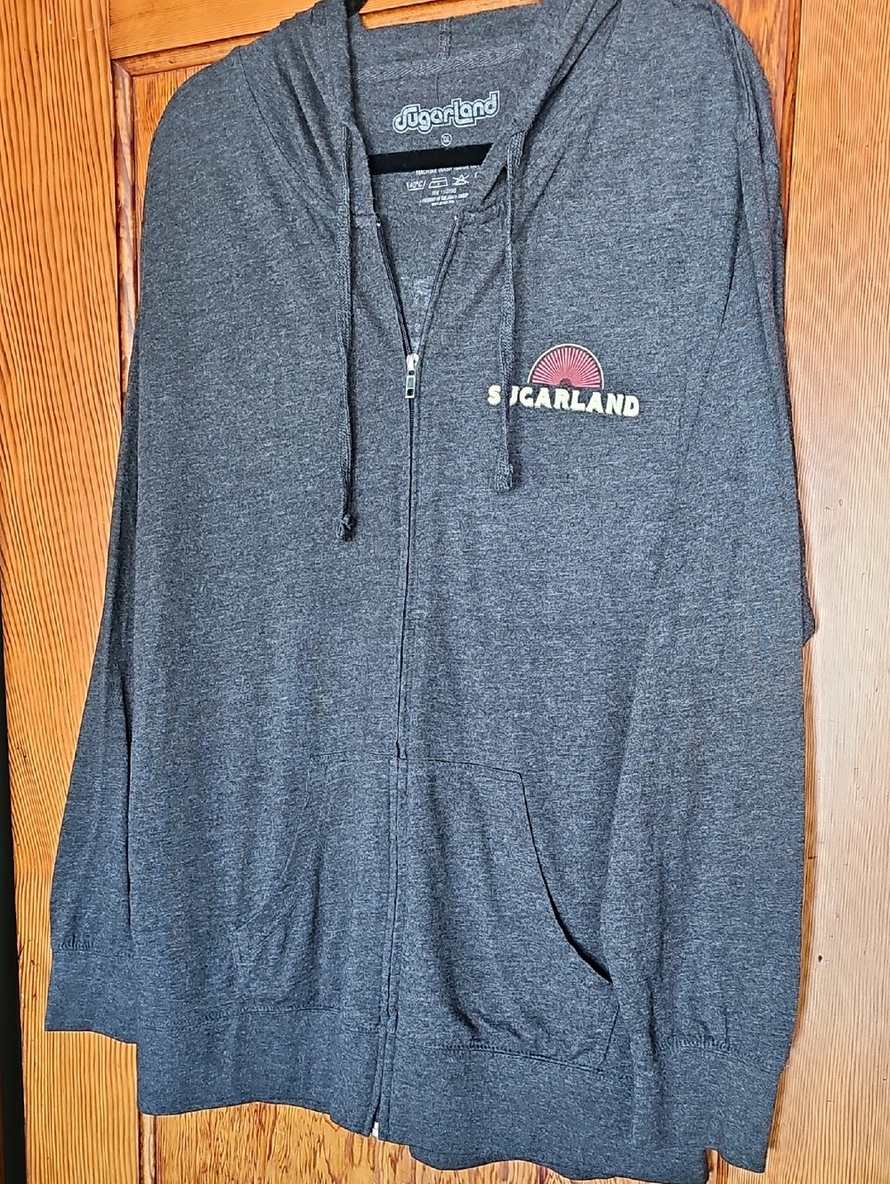 Sugarland Gray Light Weight Zip-Up Hoodie Size XXL